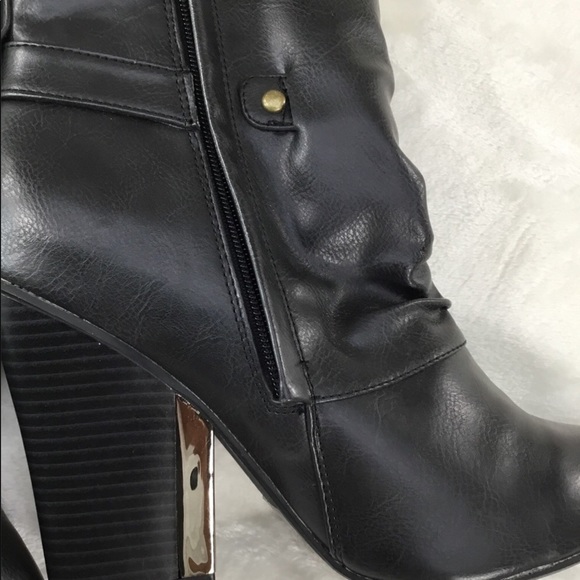 BNWOB BUMPER BLACK ALL VEGAN MOTO BOOT 8 - Picture 4 of 8